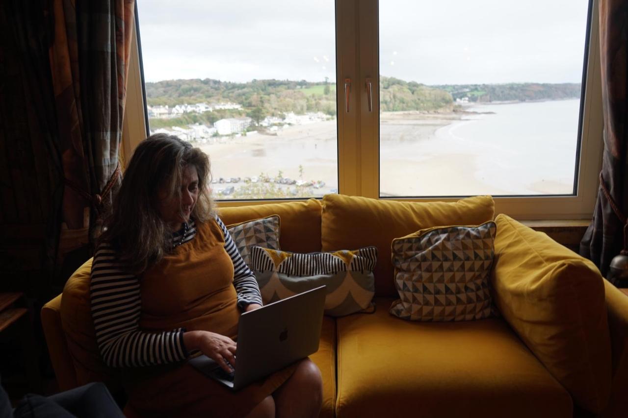Beach House With Sea Views Over Saundersfoot Bay Extérieur photo